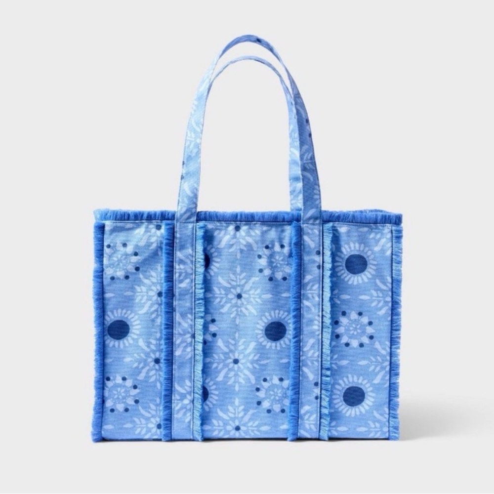 Roller Rabbit Blue Floral Tote Bag